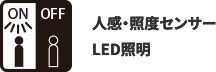 人感・照度センサー LED照明